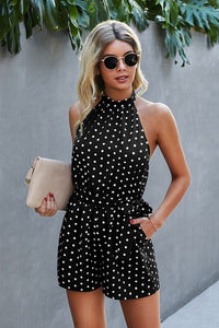 Black Polka Dot Romper