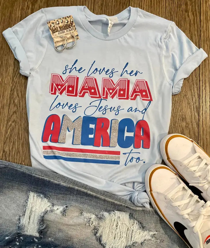 Loves Jesus & America Tee