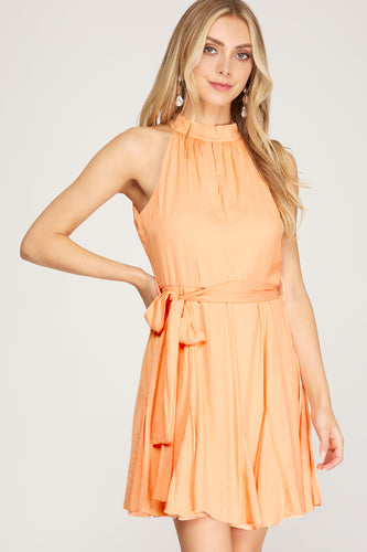 Apricot Halter Dress