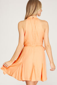 Apricot Halter Dress