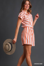 Orange Stripe Romper