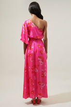 Cherry Blossom One Shoulder Maxi Dress