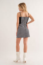 Houndstooth Tweed Sleeveless Dress