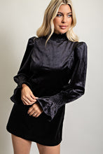 Black Velvet Smocked Dress
