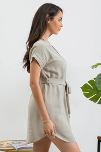 Olive Belted Dress