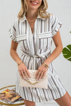 Light Olive Striped Dress