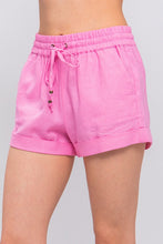 Pink Linen Shorts