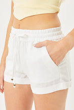 White Linen Shorts