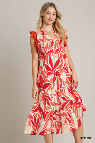 Red Floral Maxi Dress