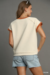 Cream Textured Top