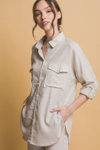 Linen Button Down Top