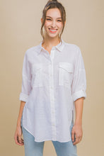 White Button Down Top