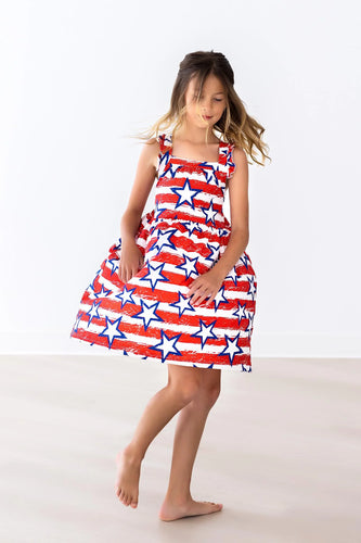 Stars & Stripes Ruffle Dress