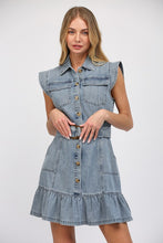 Denim Button Dress