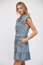 Denim Button Dress
