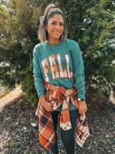 Fall Plaid Long Sleeve Tee