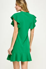 Kelly Green Ruffle Dress