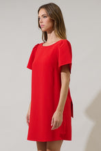 Red Bow Back Shift Dress