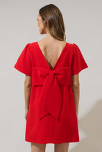 Red Bow Back Shift Dress