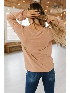 Beige Patchwork Cord Tunic