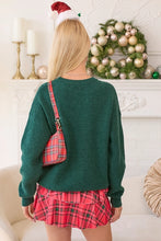 Green Merry Embroidered Sweater