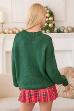 Hunter Green Plaid Bow Sweater