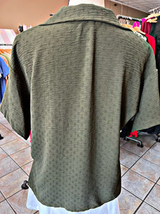 Olive Textured Shirt