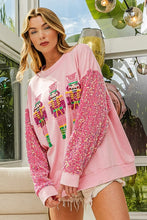 Pink Sequin Nutcracker Sweater