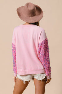 Pink Sequin Nutcracker Sweater