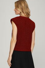 Red Metallic Top