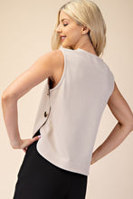 Taupe Side Button Top