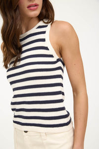 Navy Stripe Crop Tank Sweater