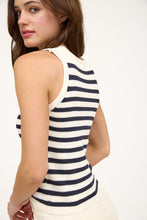 Navy Stripe Crop Tank Sweater