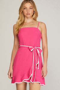 Hot Pink Ruffle Dress