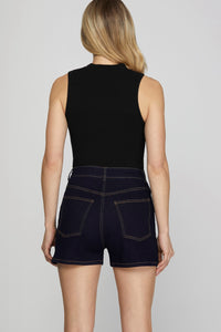 Dark Denim Shorts