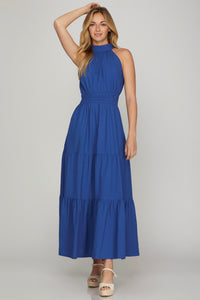 Royal Blue Tiered Maxi Dress
