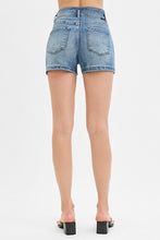 Risen Medium Wash Denim Bow Shorts