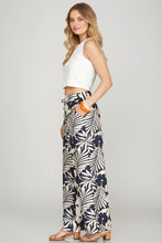 Navy Floral Print Pants