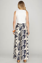Navy Floral Print Pants