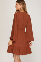 Cinnamon Elastic Waist Dress