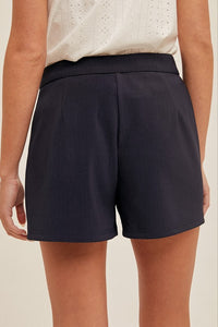 Navy Button Detail Shorts