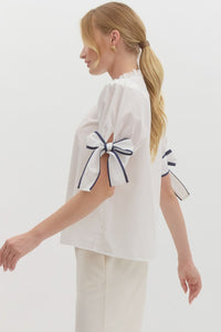 Ivory Bow Sleeve Top