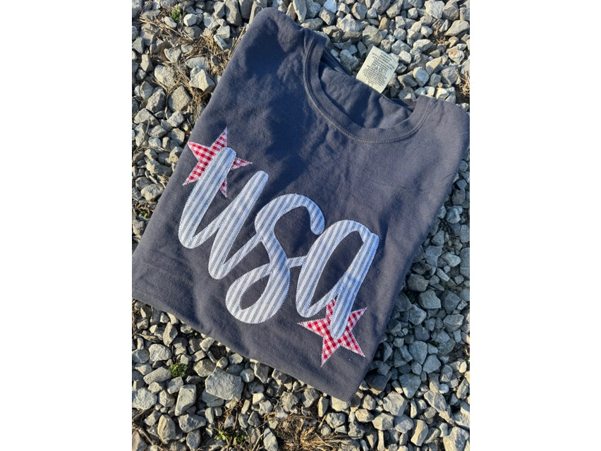 Denim Patriotic USA Tee