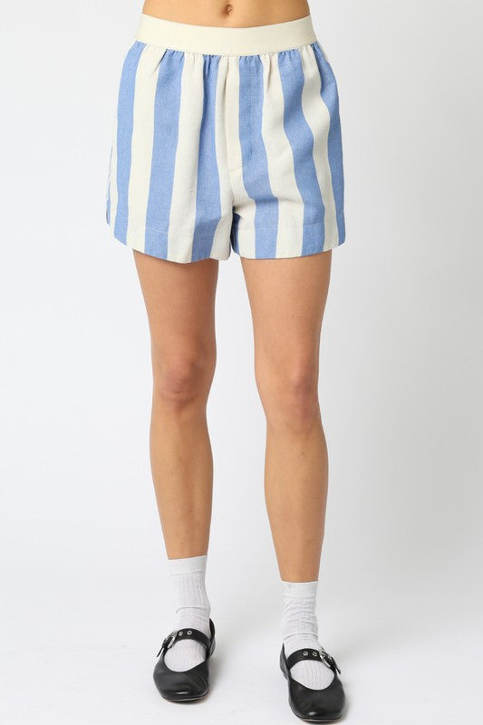 Blue Stripe Shorts