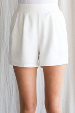 Ivory Front Tuck Shorts