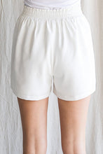 Ivory Front Tuck Shorts