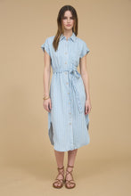 Chambray Stripe Midi Dress