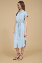 Chambray Stripe Midi Dress