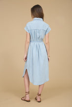 Chambray Stripe Midi Dress