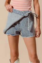 Denim Frayed Skort